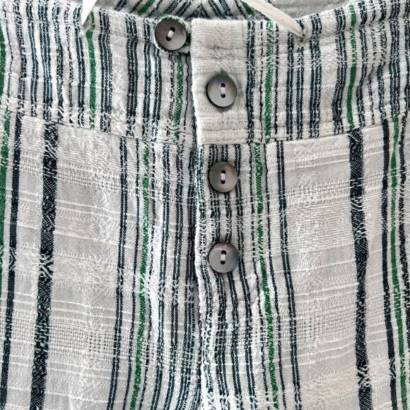 NWT Sundance Gigi Pants Green Plaid Size L Lagenlook Wide Leg Relaxed Textured - Picture 4 of 10